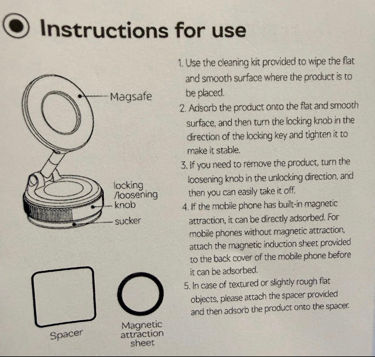 Magnetic Phone Holder with Suction Mount