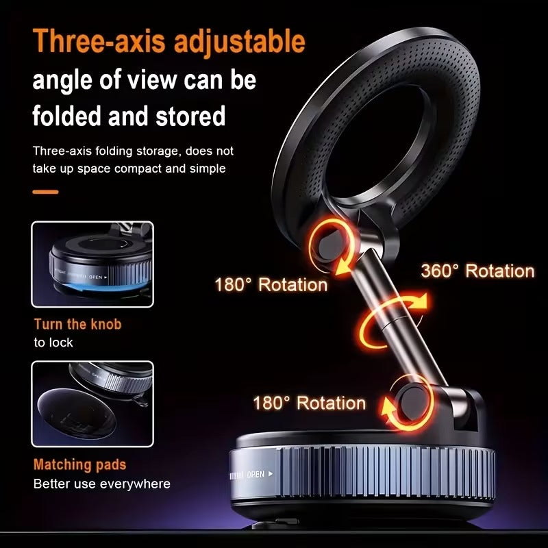 Magnetic Phone Holder with Suction Mount