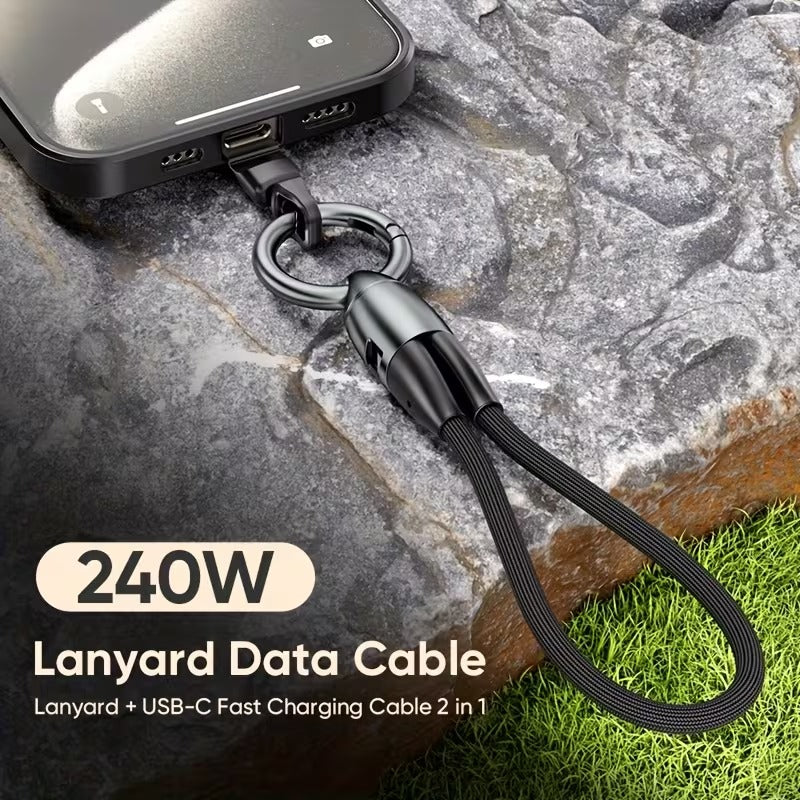 240W Type C Fast Charge Lanyard Cable