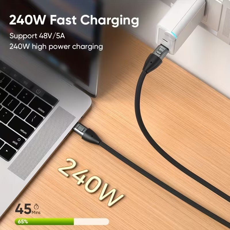 240W Type C Fast Charge Lanyard Cable